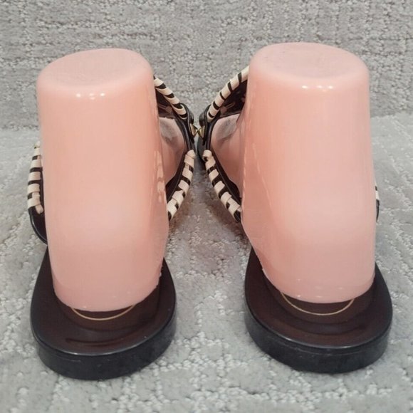 Jack rogers women's size 10 black/White georgica jelly rubber flip flops sandals - Picture 10 of 12